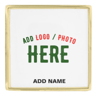 STYLISH MODERN CUSTOMIZABLE WHITE VERIFIED BRANDED GOLD FINISH LAPEL PIN