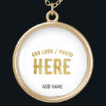 STYLISH MODERN CUSTOMIZABLE WHITE VERIFIED BRANDED GOLD PLATED NECKLACE<br><div class="desc">THIS IS A DESIGN FITTING FOR CUSTOMERS.YOU CAN CHANGE, RESIZE OR ADD LOGO, PHOTO, TEXT AND COLOURS THE WAY YOU LIKE.THANK YOU.</div>