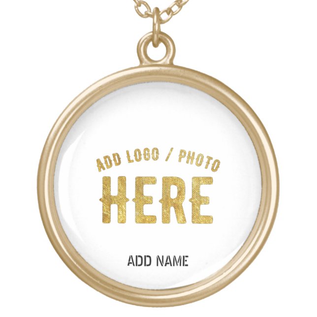STYLISH MODERN CUSTOMIZABLE WHITE VERIFIED BRANDED GOLD PLATED NECKLACE (Front)