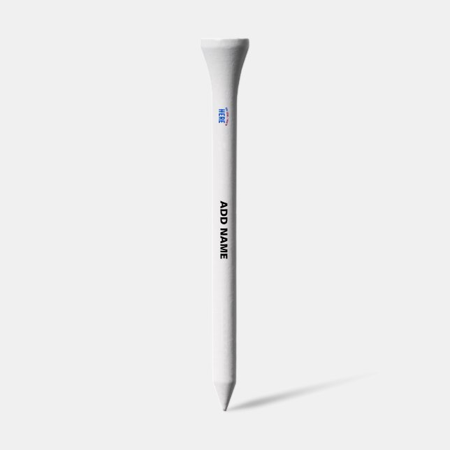 STYLISH MODERN CUSTOMIZABLE WHITE VERIFIED BRANDED GOLF TEES (Side)