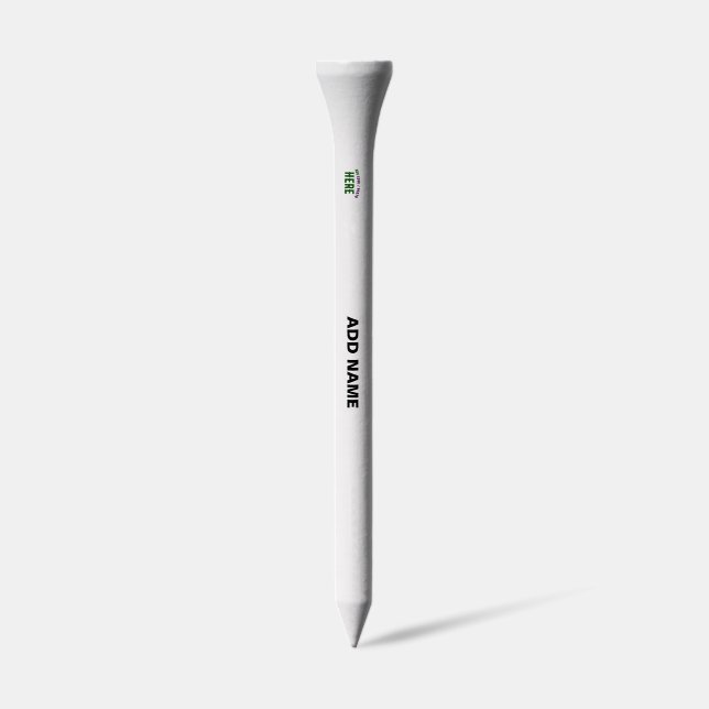 STYLISH MODERN CUSTOMIZABLE WHITE VERIFIED BRANDED GOLF TEES (Side)