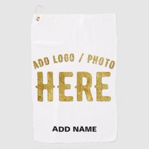 STYLISH MODERN CUSTOMIZABLE WHITE VERIFIED BRANDED GOLF TOWEL