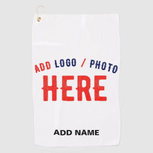STYLISH MODERN CUSTOMIZABLE WHITE VERIFIED BRANDED GOLF TOWEL