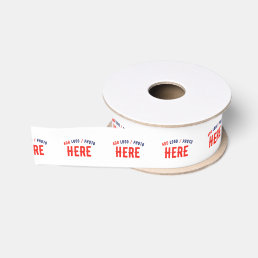 STYLISH MODERN CUSTOMIZABLE WHITE VERIFIED BRANDED GROSGRAIN RIBBON