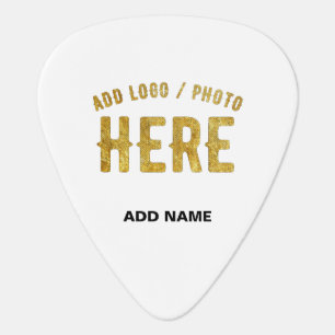 STYLISH MODERN CUSTOMIZABLE WHITE VERIFIED BRANDED GUITAR PICK