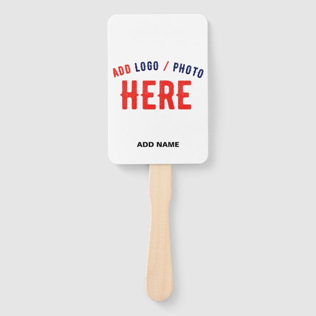 STYLISH MODERN CUSTOMIZABLE WHITE VERIFIED BRANDED HAND FAN (Front)