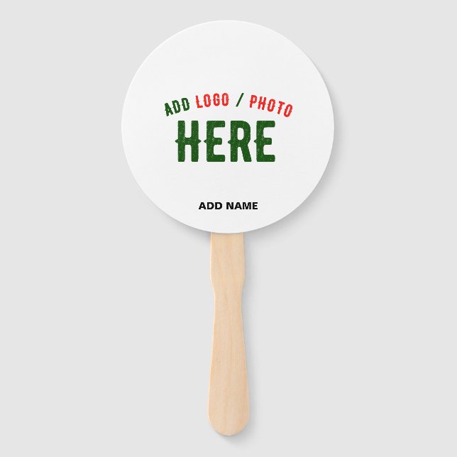 STYLISH MODERN CUSTOMIZABLE WHITE VERIFIED BRANDED HAND FAN (Front)