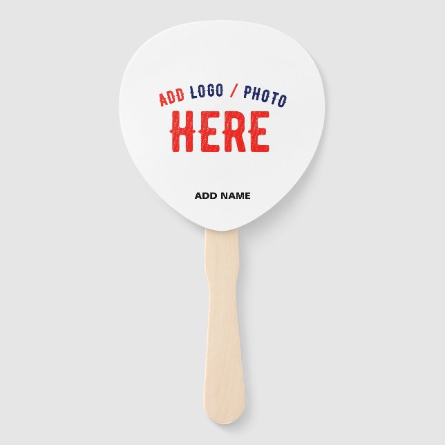 STYLISH MODERN CUSTOMIZABLE WHITE VERIFIED BRANDED HAND FAN (Front)