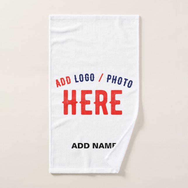 STYLISH MODERN CUSTOMIZABLE WHITE VERIFIED BRANDED HAND TOWEL  (Hand Towel)