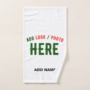 STYLISH MODERN CUSTOMIZABLE WHITE VERIFIED BRANDED HAND TOWEL 