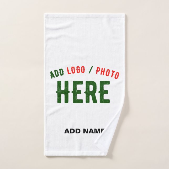STYLISH MODERN CUSTOMIZABLE WHITE VERIFIED BRANDED HAND TOWEL  (Hand Towel)