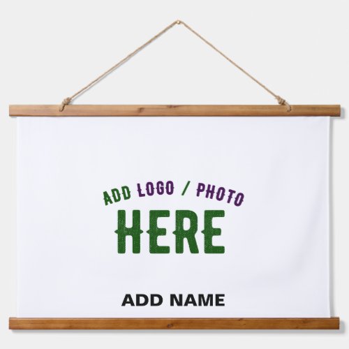 STYLISH MODERN CUSTOMIZABLE WHITE VERIFIED BRANDED HANGING TAPESTRY