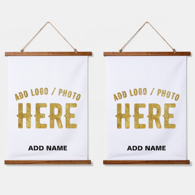 STYLISH MODERN CUSTOMIZABLE WHITE VERIFIED BRANDED HANGING TAPESTRY (Double)