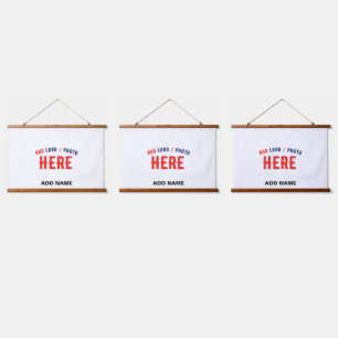 STYLISH MODERN CUSTOMIZABLE WHITE VERIFIED BRANDED HANGING TAPESTRY