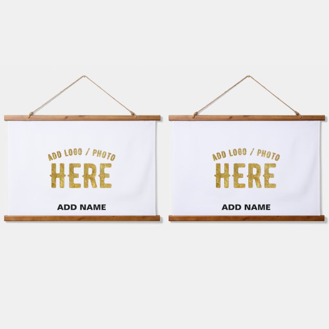 STYLISH MODERN CUSTOMIZABLE WHITE VERIFIED BRANDED HANGING TAPESTRY (Double)