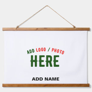 STYLISH MODERN CUSTOMIZABLE WHITE VERIFIED BRANDED HANGING TAPESTRY