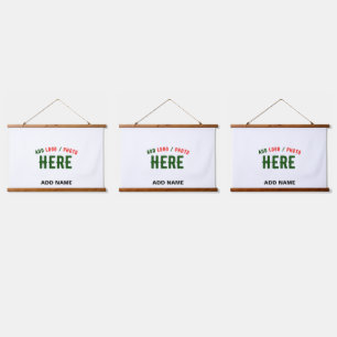 STYLISH MODERN CUSTOMIZABLE WHITE VERIFIED BRANDED HANGING TAPESTRY