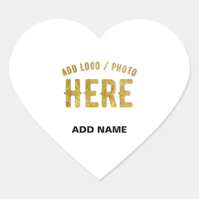 STYLISH MODERN CUSTOMIZABLE WHITE VERIFIED BRANDED HEART STICKER (Front)