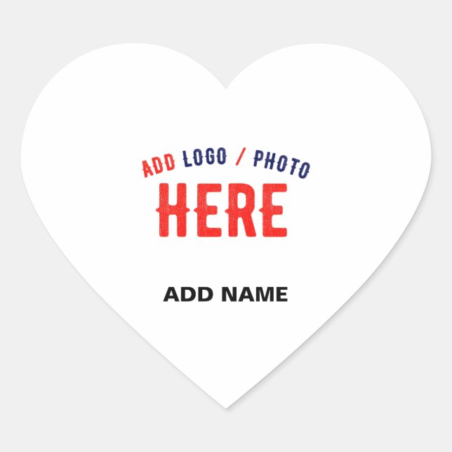 STYLISH MODERN CUSTOMIZABLE WHITE VERIFIED BRANDED HEART STICKER (Front)