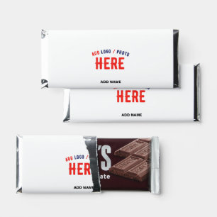 STYLISH MODERN CUSTOMIZABLE WHITE VERIFIED BRANDED HERSHEY BAR FAVORS