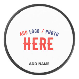 STYLISH MODERN CUSTOMIZABLE WHITE VERIFIED BRANDED HOCKEY PUCK