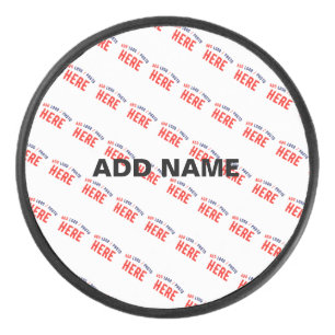 STYLISH MODERN CUSTOMIZABLE WHITE VERIFIED BRANDED HOCKEY PUCK