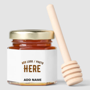 STYLISH MODERN CUSTOMIZABLE WHITE VERIFIED BRANDED HONEY JAR FAVORS