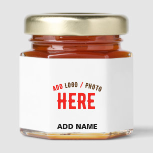 STYLISH MODERN CUSTOMIZABLE WHITE VERIFIED BRANDED HONEY JAR FAVORS