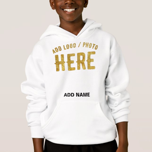 STYLISH MODERN CUSTOMIZABLE WHITE VERIFIED BRANDED HOODIE (Front)