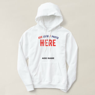 STYLISH MODERN CUSTOMIZABLE WHITE VERIFIED BRANDED HOODIE