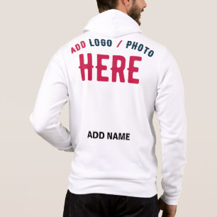 STYLISH MODERN CUSTOMIZABLE WHITE VERIFIED BRANDED HOODIE