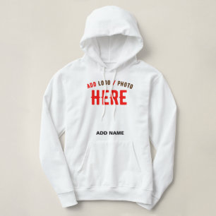 STYLISH MODERN CUSTOMIZABLE WHITE VERIFIED BRANDED HOODIE