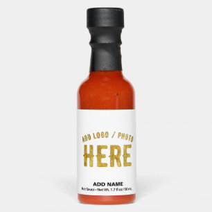 STYLISH MODERN CUSTOMIZABLE WHITE VERIFIED BRANDED HOT SAUCES