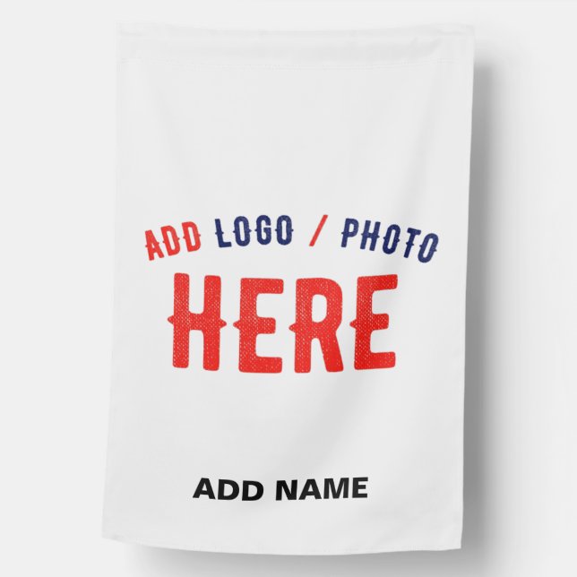 STYLISH MODERN CUSTOMIZABLE WHITE VERIFIED BRANDED HOUSE FLAG (Front)