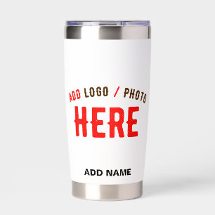 STYLISH MODERN CUSTOMIZABLE WHITE VERIFIED BRANDED INSULATED TUMBLER