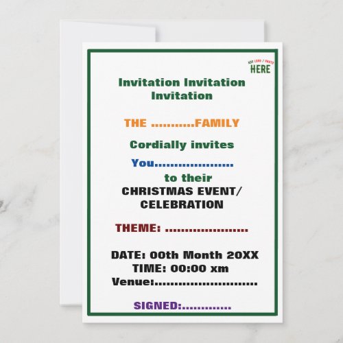 STYLISH MODERN CUSTOMIZABLE WHITE VERIFIED BRANDED INVITATION