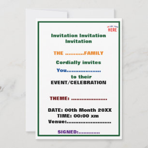 STYLISH MODERN CUSTOMIZABLE WHITE VERIFIED BRANDED INVITATION