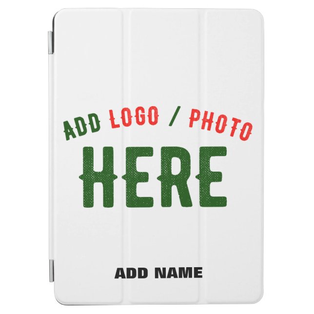 STYLISH MODERN CUSTOMIZABLE WHITE VERIFIED BRANDED iPad AIR COVER (Front)