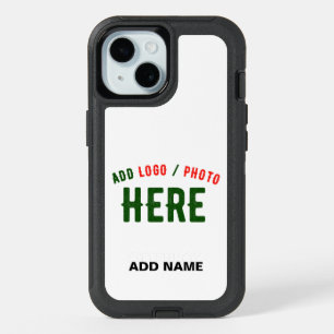 STYLISH MODERN CUSTOMIZABLE WHITE VERIFIED BRANDED iPhone 15 CASE