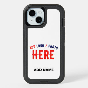 STYLISH MODERN CUSTOMIZABLE WHITE VERIFIED BRANDED iPhone 15 CASE