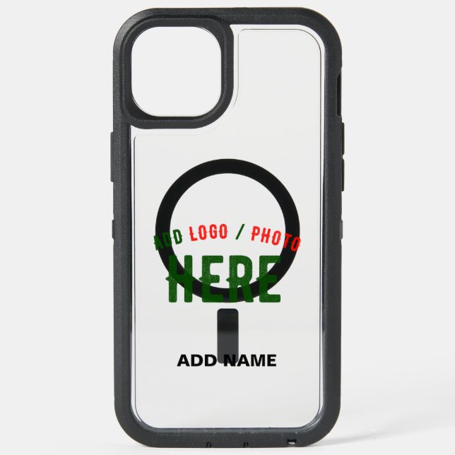 STYLISH MODERN CUSTOMIZABLE WHITE VERIFIED BRANDED iPhone 15 PLUS CASE (Back)