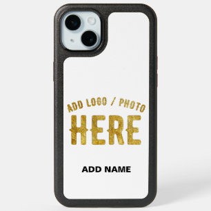 STYLISH MODERN CUSTOMIZABLE WHITE VERIFIED BRANDED iPhone 15 PLUS CASE