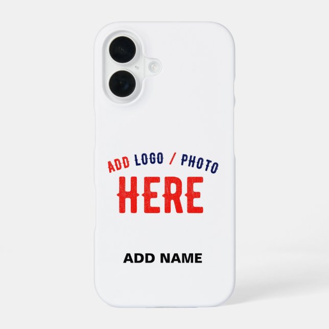 STYLISH MODERN CUSTOMIZABLE WHITE VERIFIED BRANDED iPhone CASE (Back)