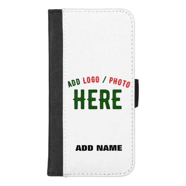 STYLISH MODERN CUSTOMIZABLE WHITE VERIFIED BRANDED iPhone WALLET CASE (Front)
