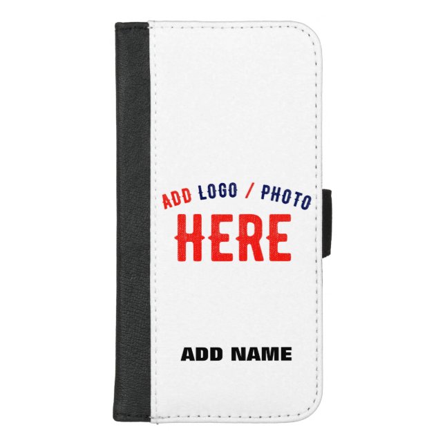 STYLISH MODERN CUSTOMIZABLE WHITE VERIFIED BRANDED iPhone WALLET CASE (Front)