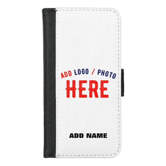 STYLISH MODERN CUSTOMIZABLE WHITE VERIFIED BRANDED iPhone WALLET CASE (Front)