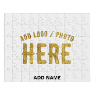 STYLISH MODERN CUSTOMIZABLE WHITE VERIFIED BRANDED JIGSAW PUZZLE