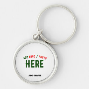 STYLISH MODERN CUSTOMIZABLE WHITE VERIFIED BRANDED KEYCHAIN