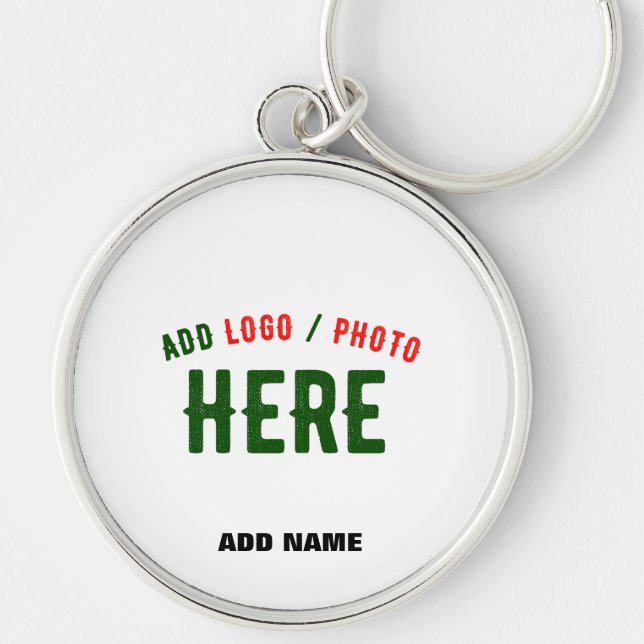 STYLISH MODERN CUSTOMIZABLE WHITE VERIFIED BRANDED KEYCHAIN (Front)