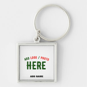 STYLISH MODERN CUSTOMIZABLE WHITE VERIFIED BRANDED KEYCHAIN